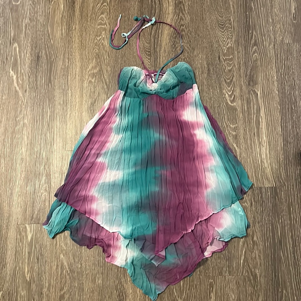 NWOT HOTTIE Tie Dye Dress with Optional Halter Top